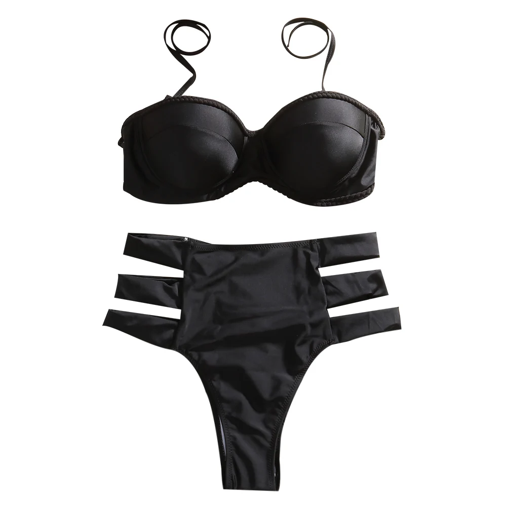 2016 Plus Size XXL Swimwear Female Push Up Sexy Bikinis Set Strappy