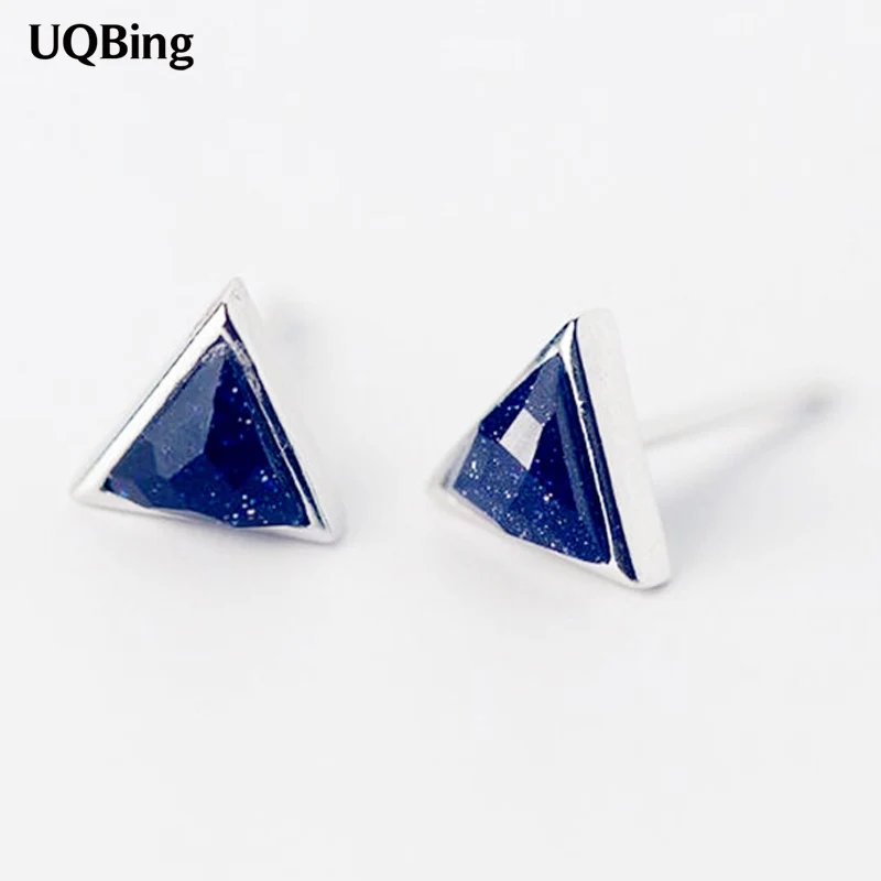 

Wholesale Sterling Silver Jewelry Earrings 925 Sterling Silver Triangle Stud Earrings Brincos Pendientes de plata