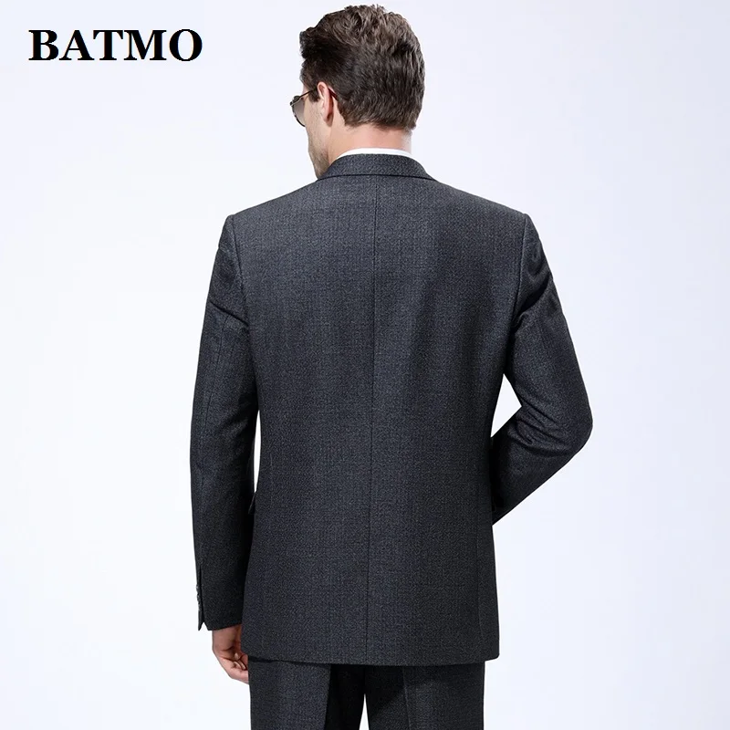 Batmo Новое поступление высокое качество смарт-повседневные мужские пиджаки, мужской деловой костюм, куртки+ брюки, плюс-размер M-XXXL PY902