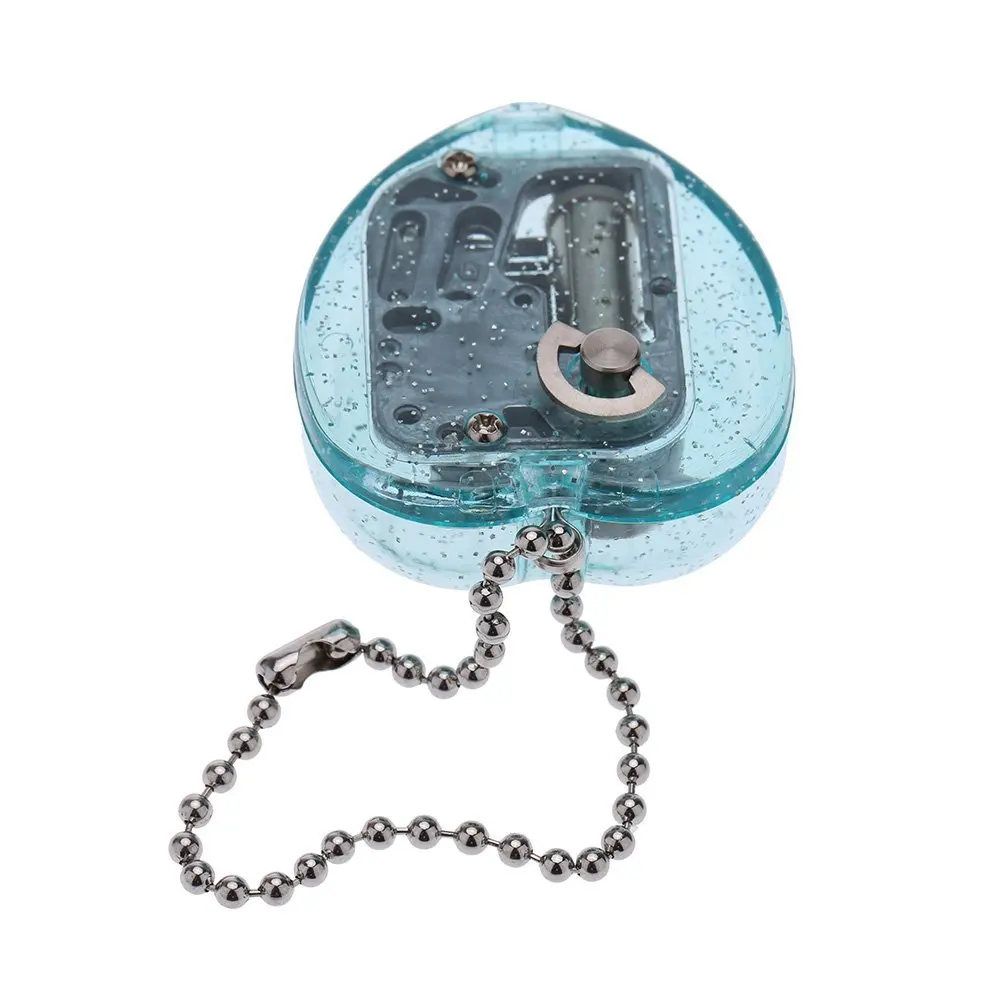 

NOCM-Mini Acrylic Heart-Shaped Musical Box Music Box Key Chain Kid Girl Gift "Castle in the Sky" Tune