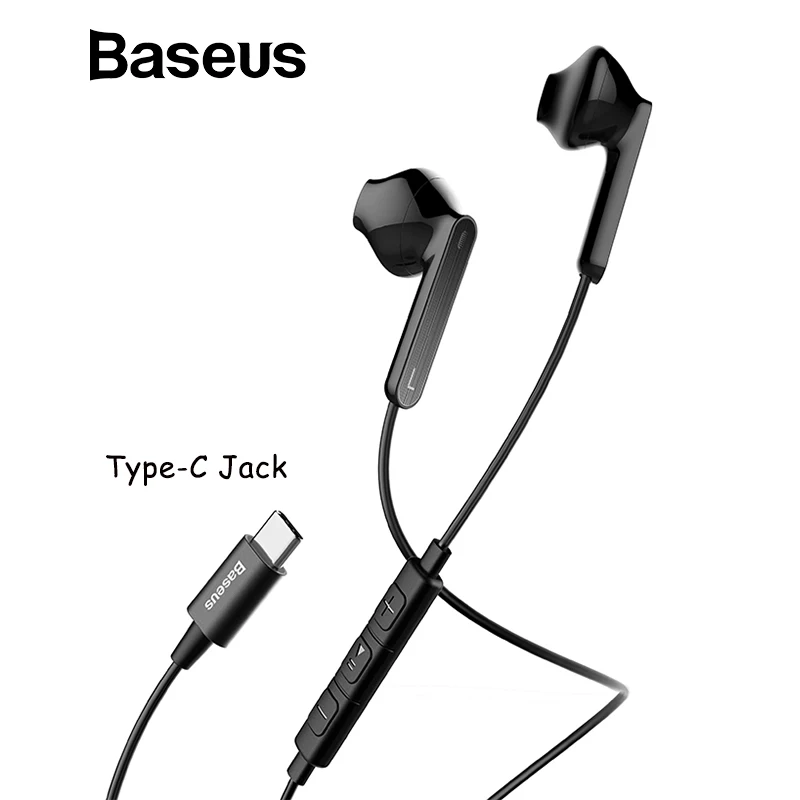 

Baseus C16 Type-C Earphone, Digital Hifi Wired Control Earbuds kulakl k fone de ouvido With Mic for USB Type-c jack mobile phone