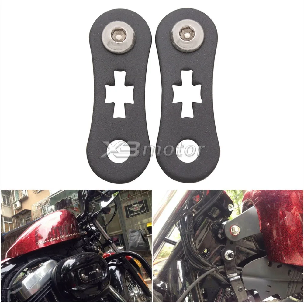 

Motorcycle Black Tank Riser Bracker Extension Lift Kits 45MM For Harley Sportster XL 883 1200 DYNA Iron 48 72 Higher 1.7" 86-16