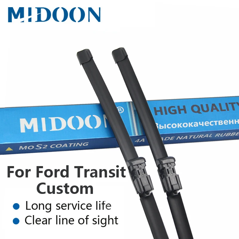 

MIDOON Wiper Blades for Ford Transit Custom Fit Push Button Arms 2012 2013 2014 2015 2016