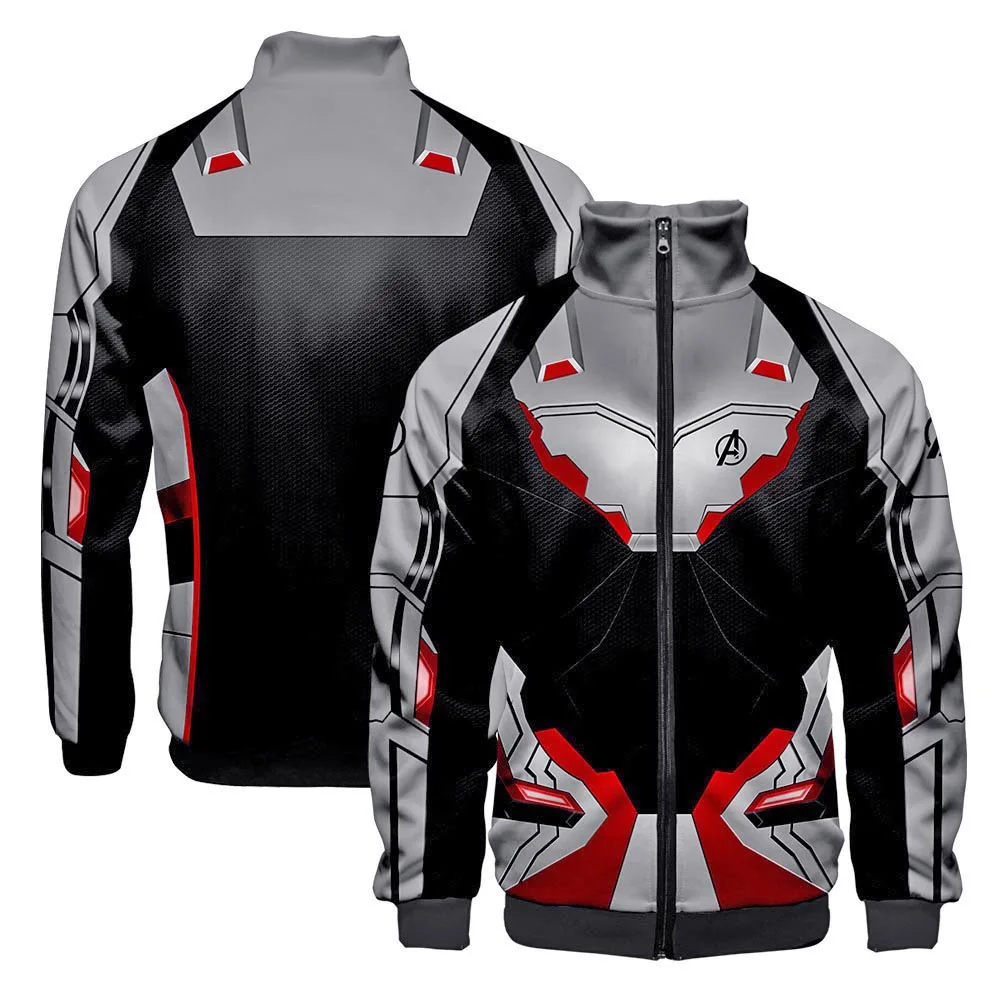 Avengers Endgame Quantum Realm Jacket Avenger Uniform 3D print Zipper Jacket Sweatshirt No Hood Adult Cosplay Costume Avengers Endgame Quantum Realm Jacket Avenger Uniform 3D print Zipper Jacket Sweatshirt No Hood Adult Cosplay Costume