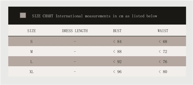 Lolita Dress Size Chart