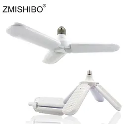 ZMISHIBO 110 V-220 V 55 W E27 светодиодный лампы энергосберегающие лампы Яркий складной Вентилятор лезвие с регулируемым углом наклона гостиной