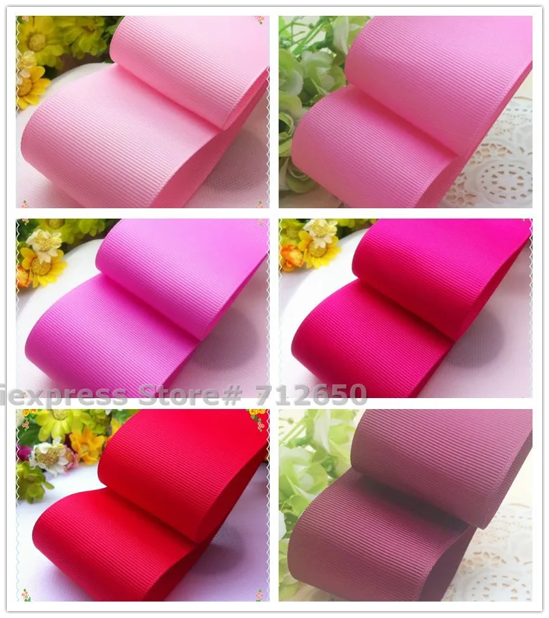 

2'' width (50mm) solid color Grosgrain Ribbon Tape DIY Garment bag shoe hairbow accessory Bakery gift package material 10 yards