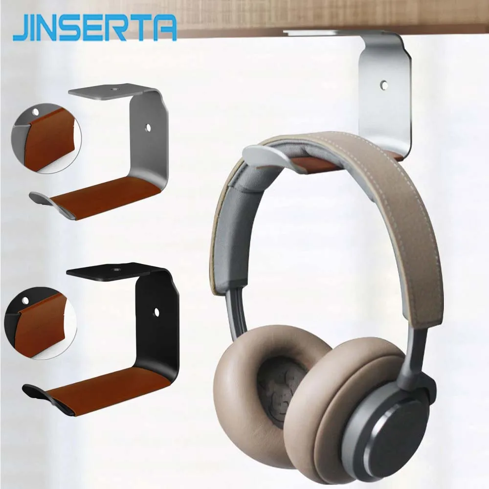 JINSERTA Durable Headphone Stand Aluminum Alloy Holder Desk Wall Headsets Display Stand Hanger