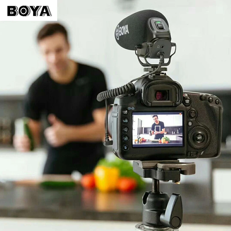 Boya BY BM3030 фон для фотосъемки интервью дробовик микрофон цифровой зеркальной