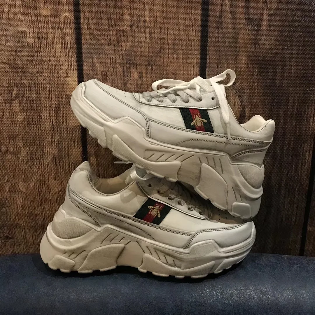 

2019 new men Shoes Female Student Running Old Dad Shoes Male Couple Small women White Shoes tenis masculino zapatillas hombre