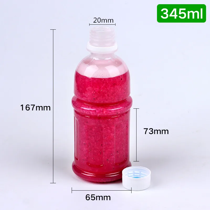 

250PCS/Carton plastic Juice bottle PP 345ML Leak-proof Mineral water,milk,beverage packaging bottles container Food Grade