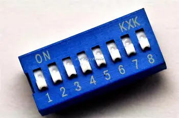 

8P DIP 8 level coding dial switch data-chosen-switches 2.54MM Blue