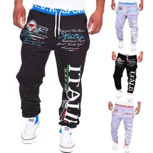 Хит, уличные весенне-осенние итальянские ITALIA штаны с буквенным принтом, мужские бегуны для бега, футбола, спортзала, штаны на шнурке