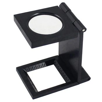 

1PC Microscope Folding Magnifier Stand Loupe with Scale for Textile Optical Foldable Magnifying Glass Tool