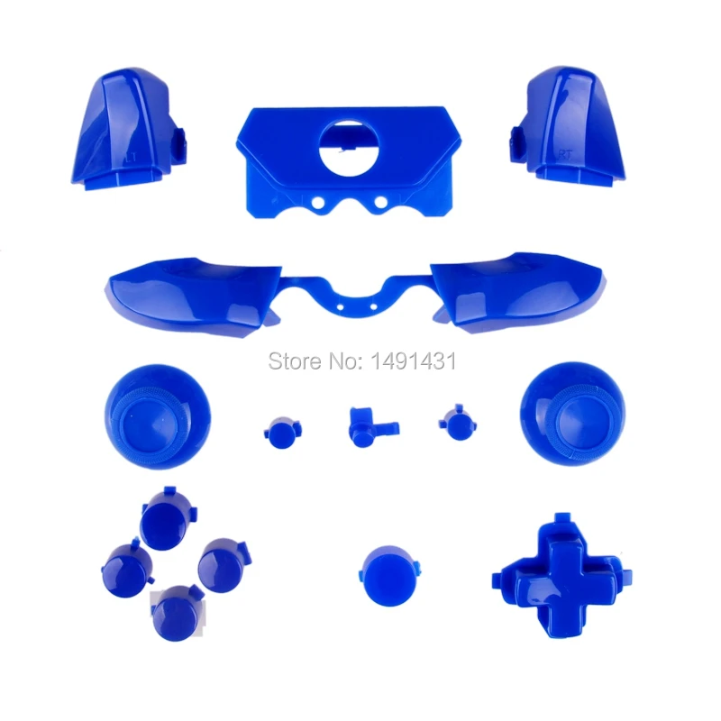 

Solid Blue ThumbSticks RT LT Triggers RB LB DPad ABXY Guide Buttons Mod Kit For Xbox ONE 3.5mm elite Controller