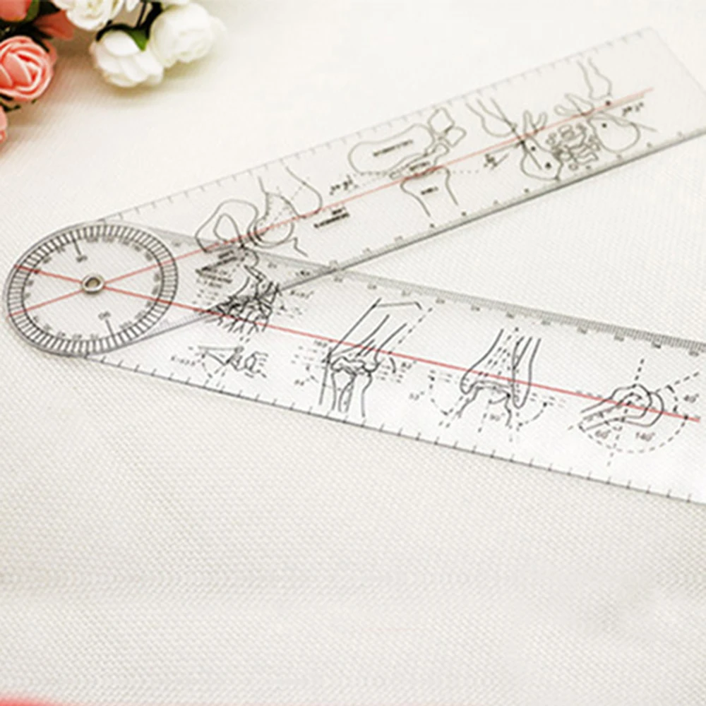 

Goniometer Angle Medical Ruler Rule Joint Bend Measure Plastic PVC 8" 200mm