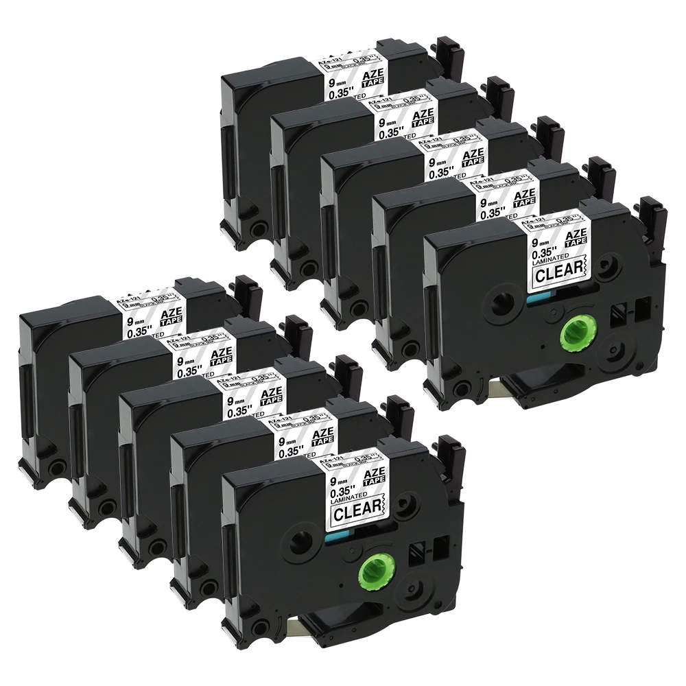Aliexpress.com : Buy 10 Packs TZe121 Compatible Brother TZe Tape TZe 121 TZ 121 9mm*8m Black on 