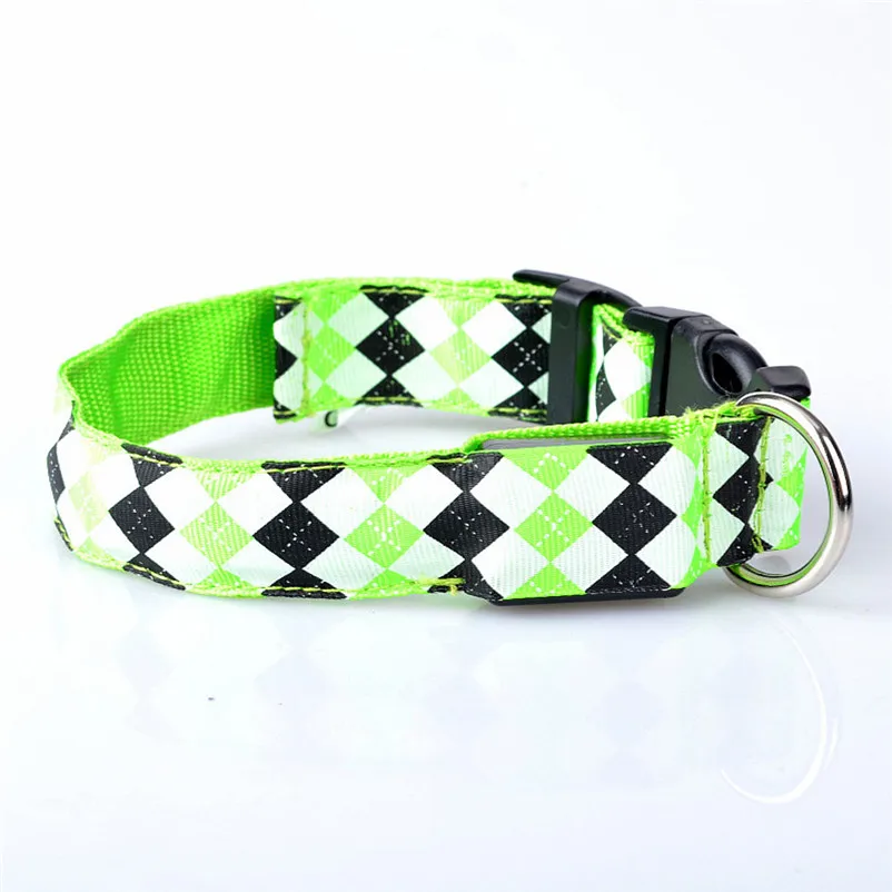 Collar for cats Pet Dog LED Glow Light Leash Collar Diamond Pattern Collar Accessories pet Product Leash and Harnesses A15 (7)