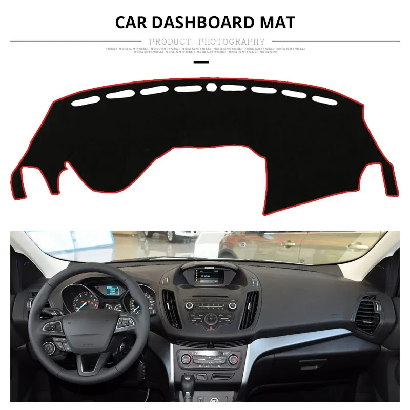 Для LHD Ford Kuga Escape 2013 2014 2015 2016 2017 коврик для приборной панели автомобиля Накладка