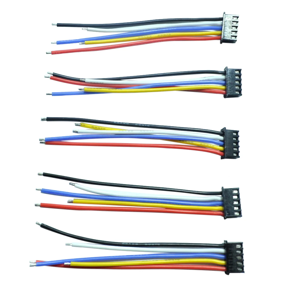 

5pcs 4S 5 pins Balance Charger Silicone Wire JST-XH Connector Adapter for RC Lipo Battery