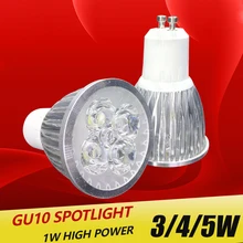 Super bright spotlight LED Lamp LED Spotlight 3W 4W 5W Bombillas High quality GU10 Spot light Lampada LED Bulb 220V