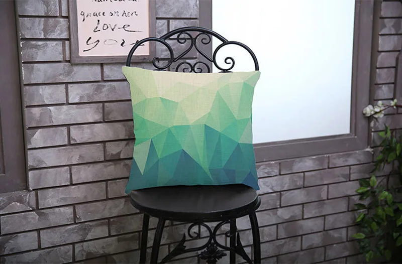 9 цветов геометрический 3D Алмазный диван с принтом Подушка Гостиная Современная, модная, с кристаллами кубики камень Подушка Автомобильная сидение кресло