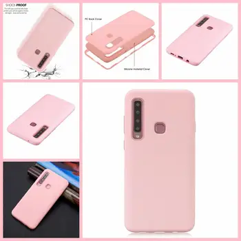 

100pcs/lot Three in one hand oil PC+Silicone mobile cover for Samsung Galaxy A6 A6 plus A8 A8 plus A9 A7 2018 A920 A750 case