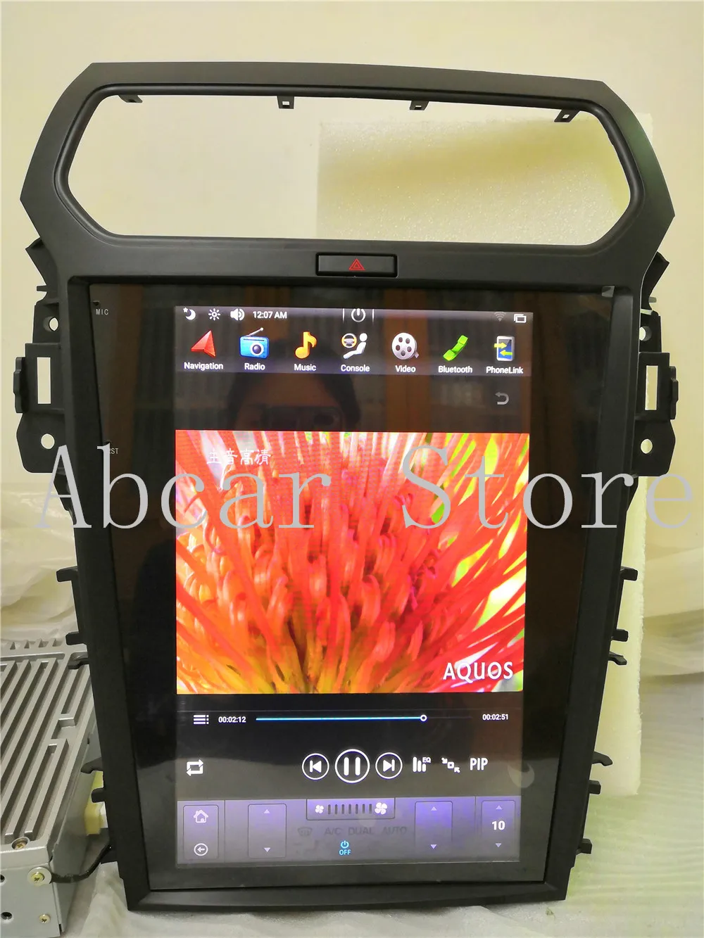 

12.1'' Tesla style Android 7.1 Car dvd player GPS Navigation For Ford Explorer 2011-2019 stereo radio for AUTO manual AC IPS