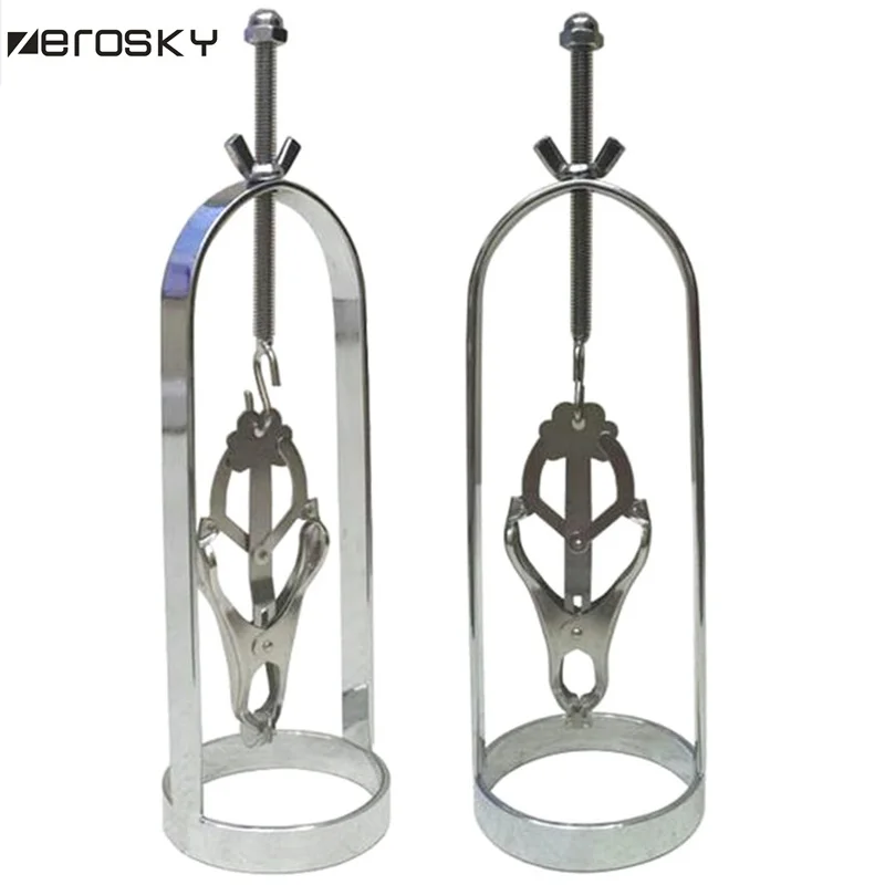 Zerosky Nipple Play Fetish Tit Breast Cage Clover Clamps Bondage Torture Tool Breast Clips Sex Product For Woman Adult Games