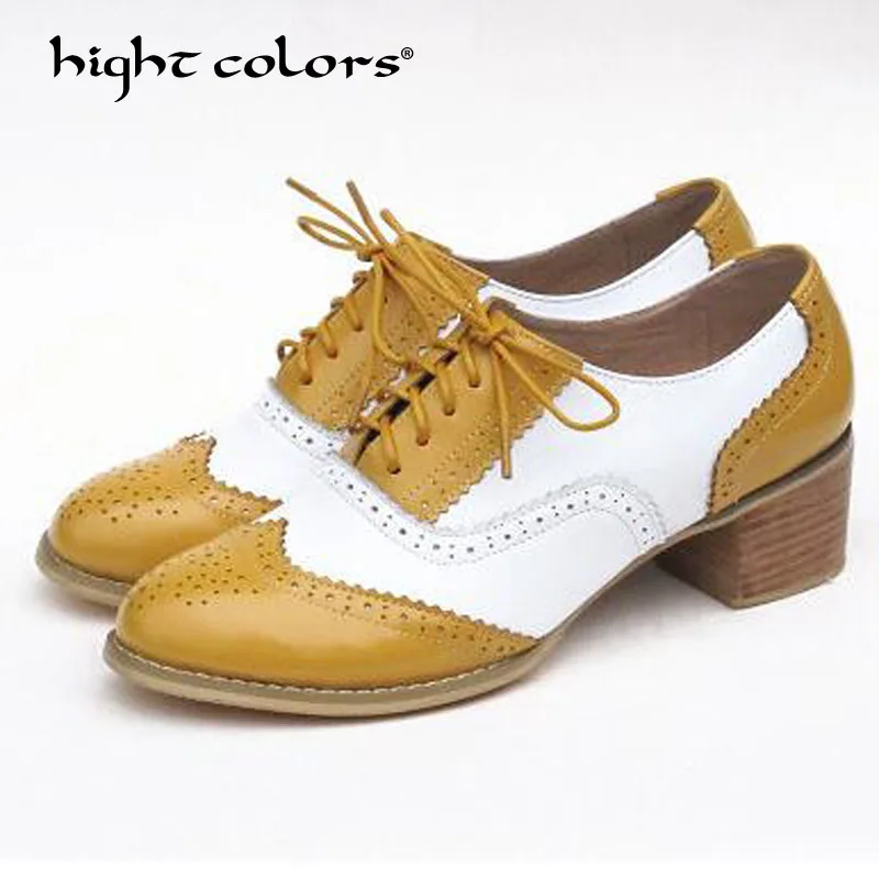 Rond Femmes Up En Brown Plat silver Dames Pink yellow Chaussures Richelieus Cuir White Blue Purple Lace Chaude Oxford White silver Angleterre Style Purple Richelieu Pour Pink Vente Véritable Mode Bout green 5v1x8Pq