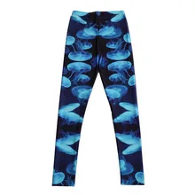 Новое поступление! Эластичные брюки синие мечты Медузы женские Леггинсы 7 размеров одежда для фитнеса