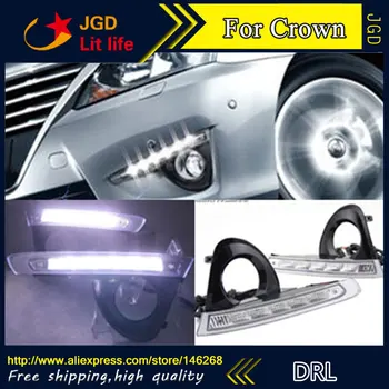 

Free shipping ! 12V 6000k LED DRL Daytime running light for Toyota Crown 2012-2014 fog lamp frame Fog light Car styling