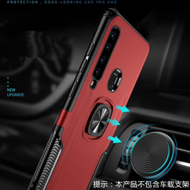 Текстуру кожи подставка чехол для samsung Galaxy A7 A9 2018 A10 s A20E A30 A40 A50 A60 A70 A80 A90 магнитное