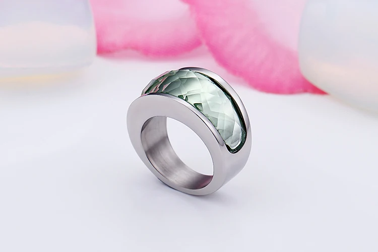 Богемные болгарийские золотые кольца из нержавеющей стали для женщин размер 6-9 с разноцветными кристаллами кольца для девушек женские вечерние ювелирные изделия