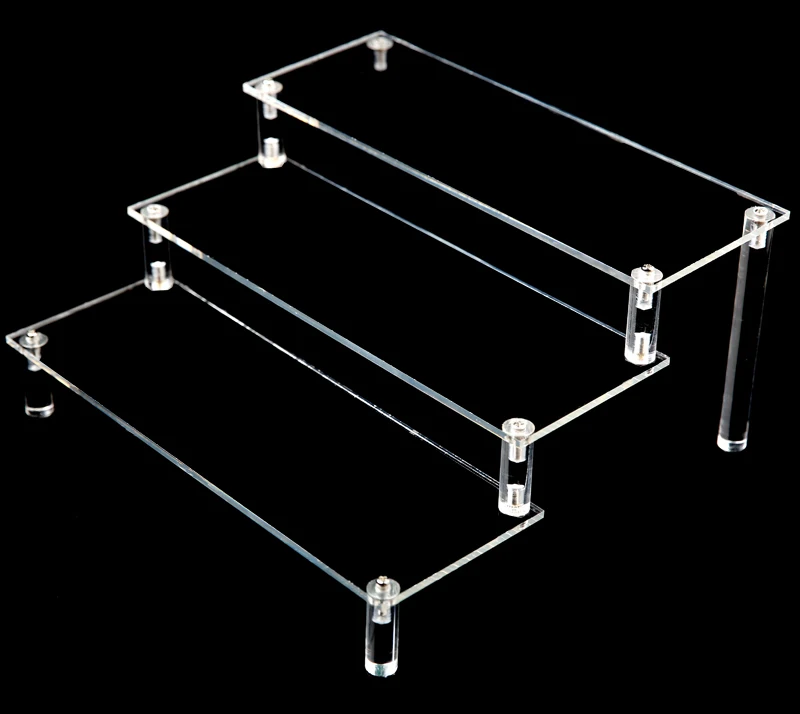 New Fashion 3 Tier Acrylic Makeup Organizer Nail Polish Display Cosmetic Stand Plastic Jewelry Toy Storage Glasses Rack Jewelry Packaging
