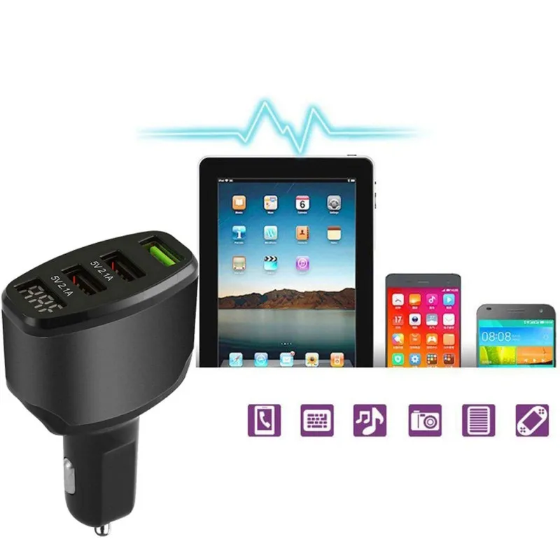 Автомобильное зарядное устройство с 3 USB портами 12 24 В 0 А|ЗУ и оборудование для