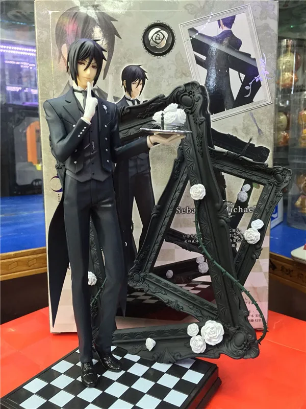 Anime Black Bulter Sebastian Michaelis PVC Action Figure Toys Black Butler Kuroshitsuji Sebastian Figuras Dolls Brinquedos Gift 25cm  (2)