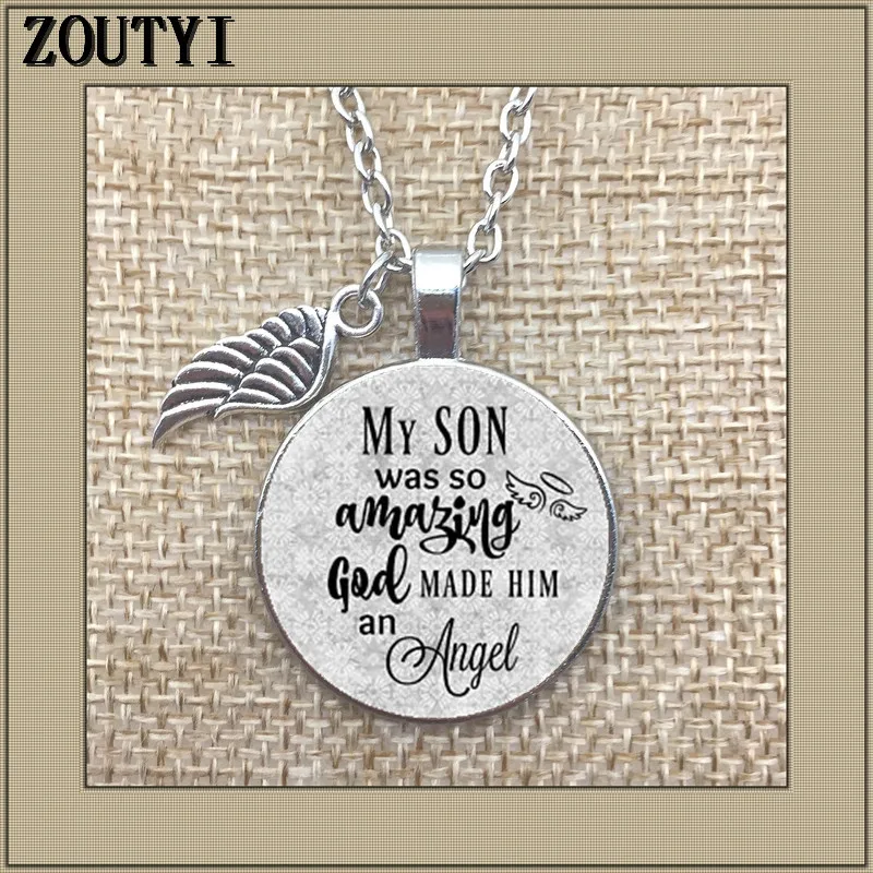 

Commemorative charm, the loss of my son, my son is so amazing, God made him an angel, to commemorate my dear child