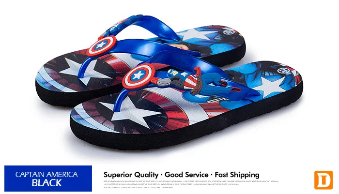 2017 cartoon children slippers Spider man boys slippers Captain America beach summer kids slippers indoor shoes home sandals  girls 530 (3)