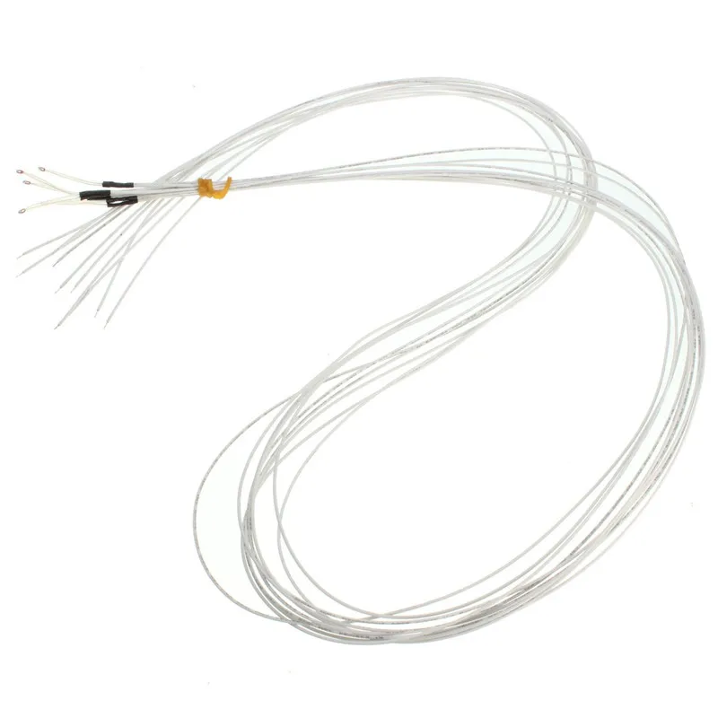

5pcs 100k Ohm NTC 3950 Thermistor Heat Temperature Sensor with 1m Wire For RepRap 3D Printer Bed Hot End