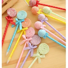 3 шт./лот милые мода круглый голову шариковая ручка и плоской головкой 0.7 мм пуля Совет Шариковая ручка для письма, YZB00021KT