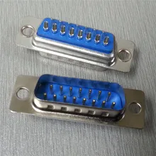 10 шт. VGA дБ 15 Pin мужской тип припоя Разъем 2 ряда DB15F мужской