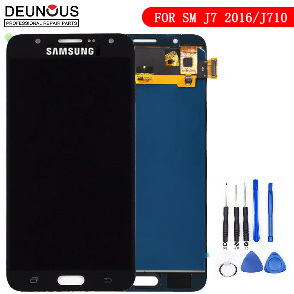 

TFT Can Adjust For Samsung Galaxy J7 2016 LCD Display J710 J710FN Touch Screen Digitizer Glass Assembly Frame J710F J710 LCD