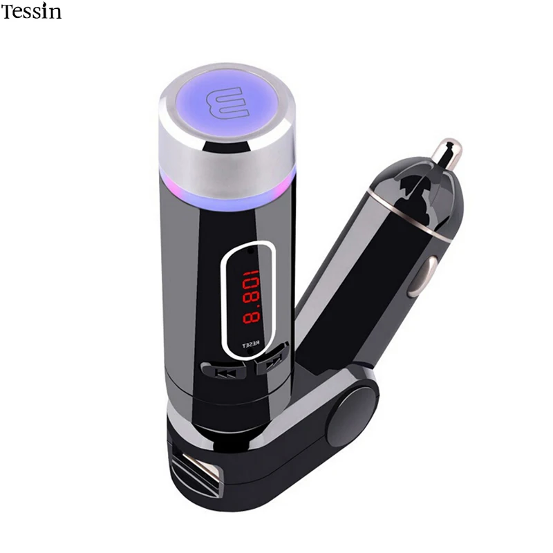 

STODER Car Bluetooth USB Charger 5V2.1A FM Transmitter TF Card Mp3 Play For iPhone iPad Samsung Lenovo Huawei Xiaomi LG Audio