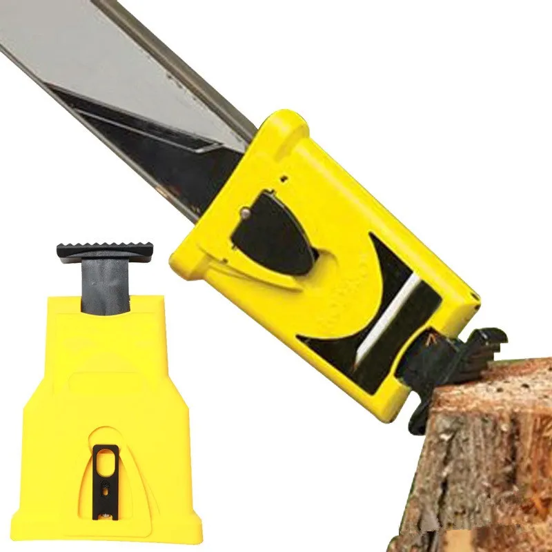 

Unique Proprietary Saw Chain Sharpening Tool Fast Sharpen Their Chain On The Job Fast Simple and Portable Chainsaw Chain Cutter