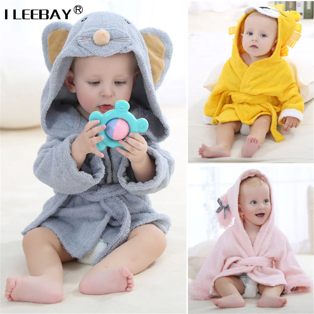 Newborn Fashion Cute Hooded Animal Modeling Cloak Baby Bathrobe Cartoon