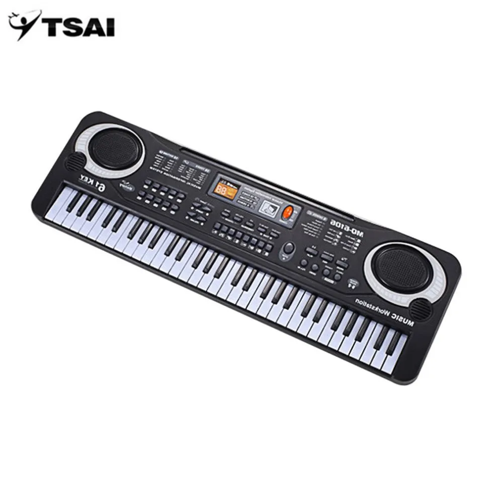 TSAI 61 Ключ электронная фортепианная музыкальная клавиатура с микрофон музыкальный инструмент детский ранний образовательный инструмент