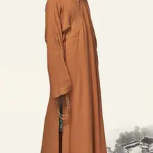 Унисекс буддийский лен и хлопок монахи халат костюмы Буддизм лежал медитации монах Шаолиня кунг-фу униформы Платье дзен одежда желтый