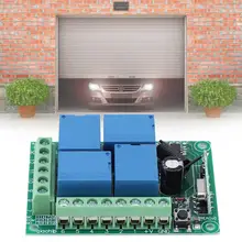 12V Wireless Remote Control Switch 433Mhz 4CH Channel Relay Switch RF Doors Remote Control Switch Receiver Transmitter Module hot dc24v 4ch rf wireless remote control switch system 4receiver