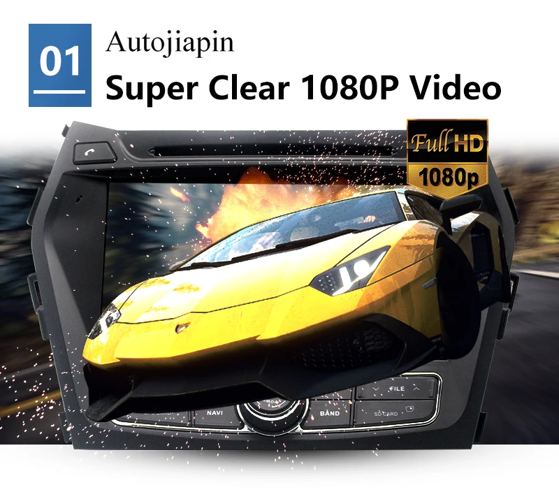 Cheap AUTOJIAPIN 9" Android 6.0 car  stereo RADIO GPS navi for HYUNDAI IX45 2013 SANTAFE  WIFI 3G MAP camera mirror link 1